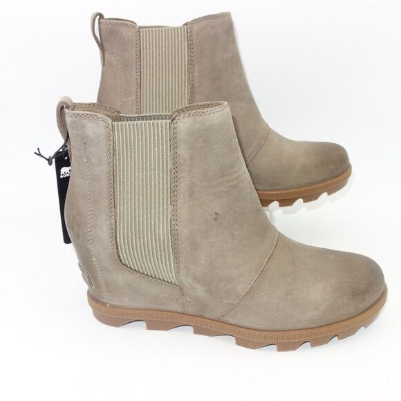 NEW Sorel Joan of Artic Chelsea Wedge II Boots Shoes Khaki Brown Women's 10 - Picture 4 of 8